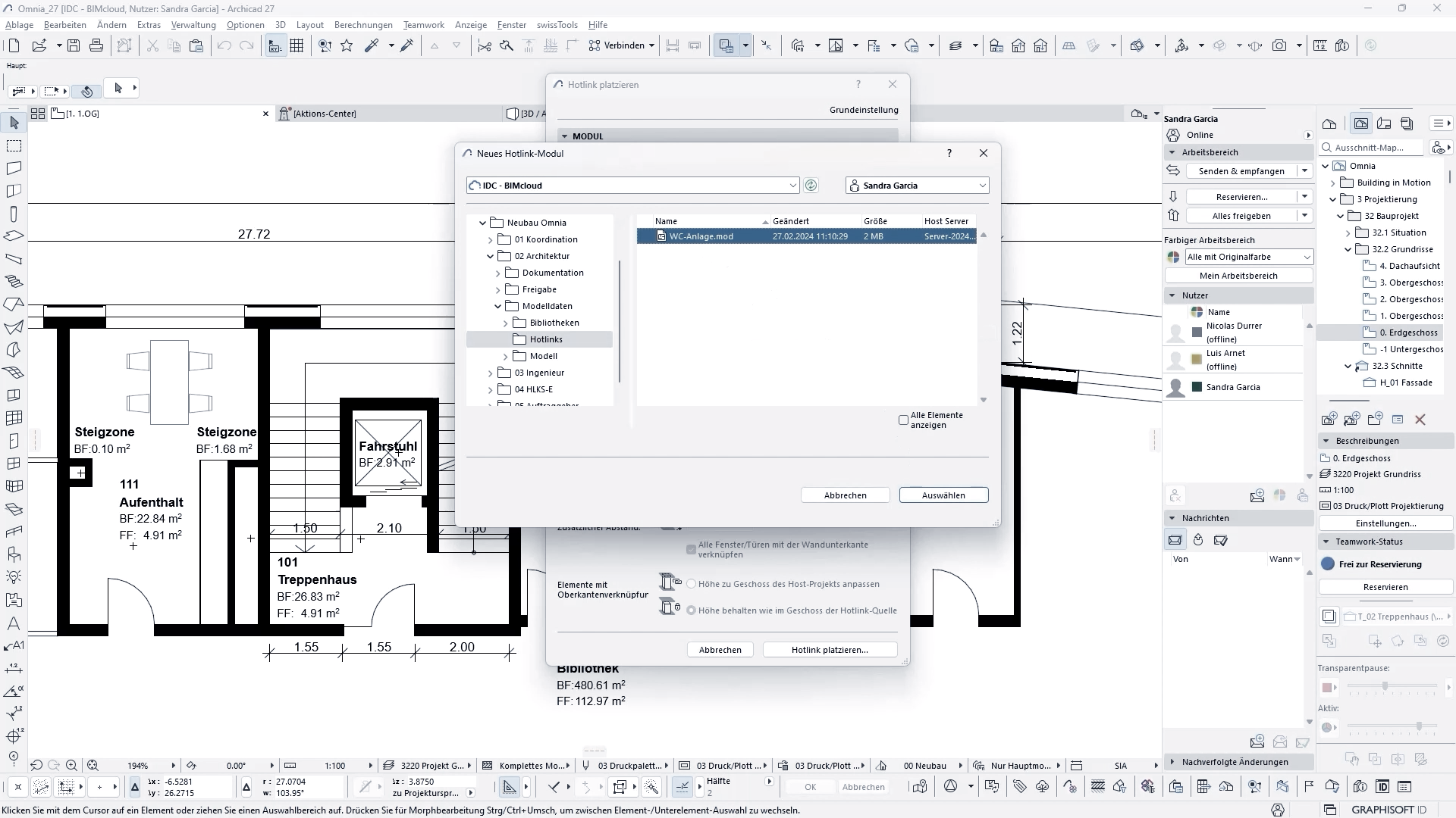 Datei-Verlinkungen aus BIMcloud