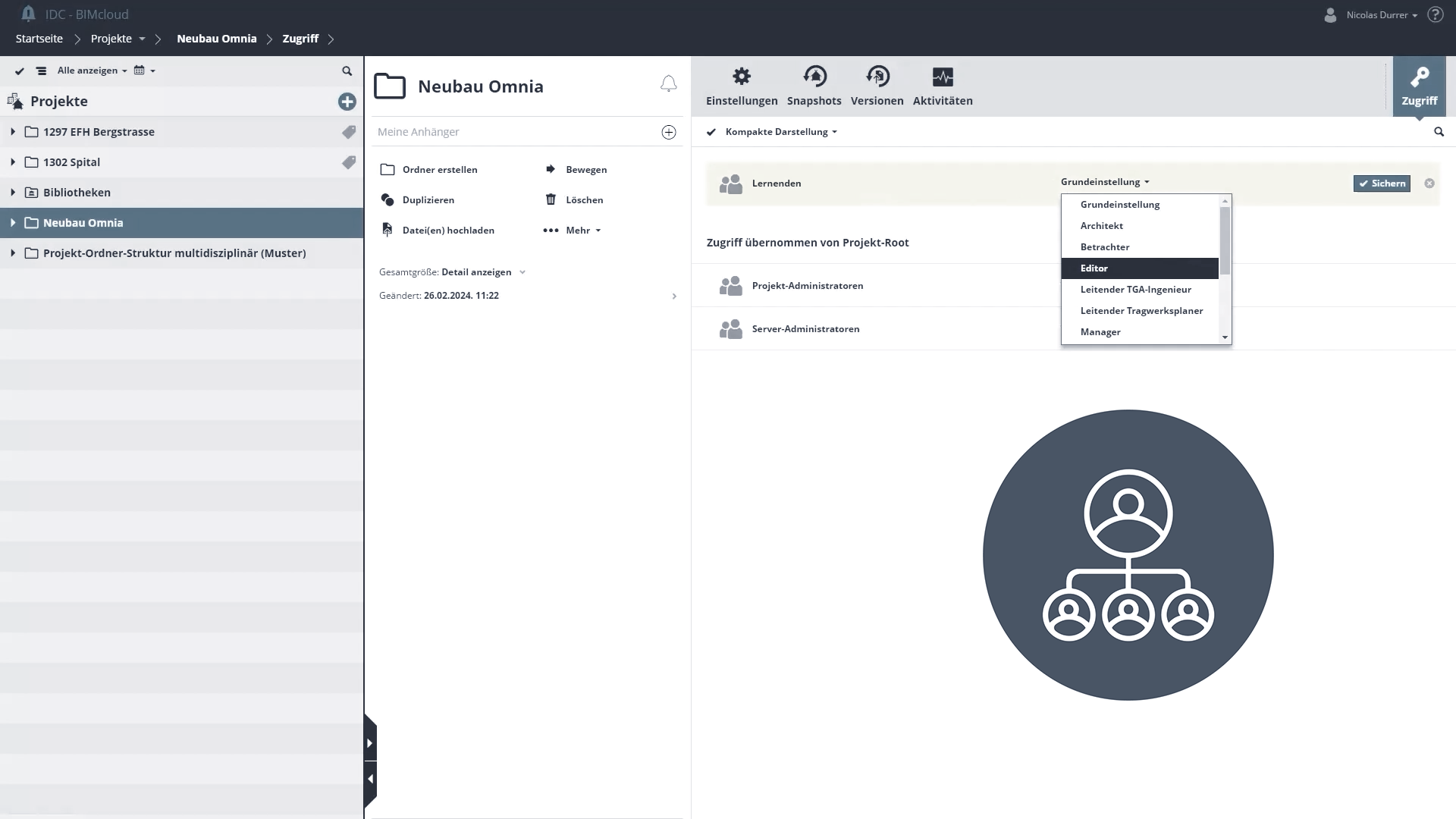 BIMcloud | Berechtigungen 