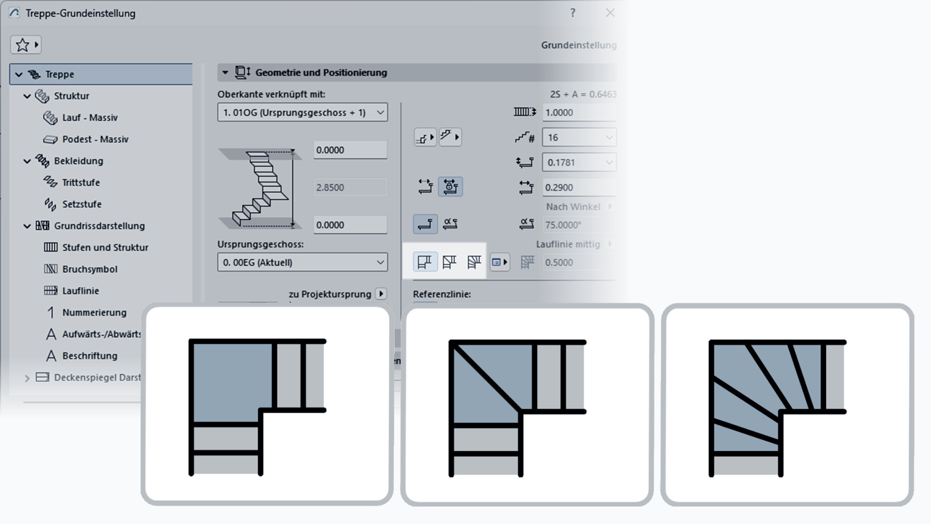 Treppen - Wendungstypen