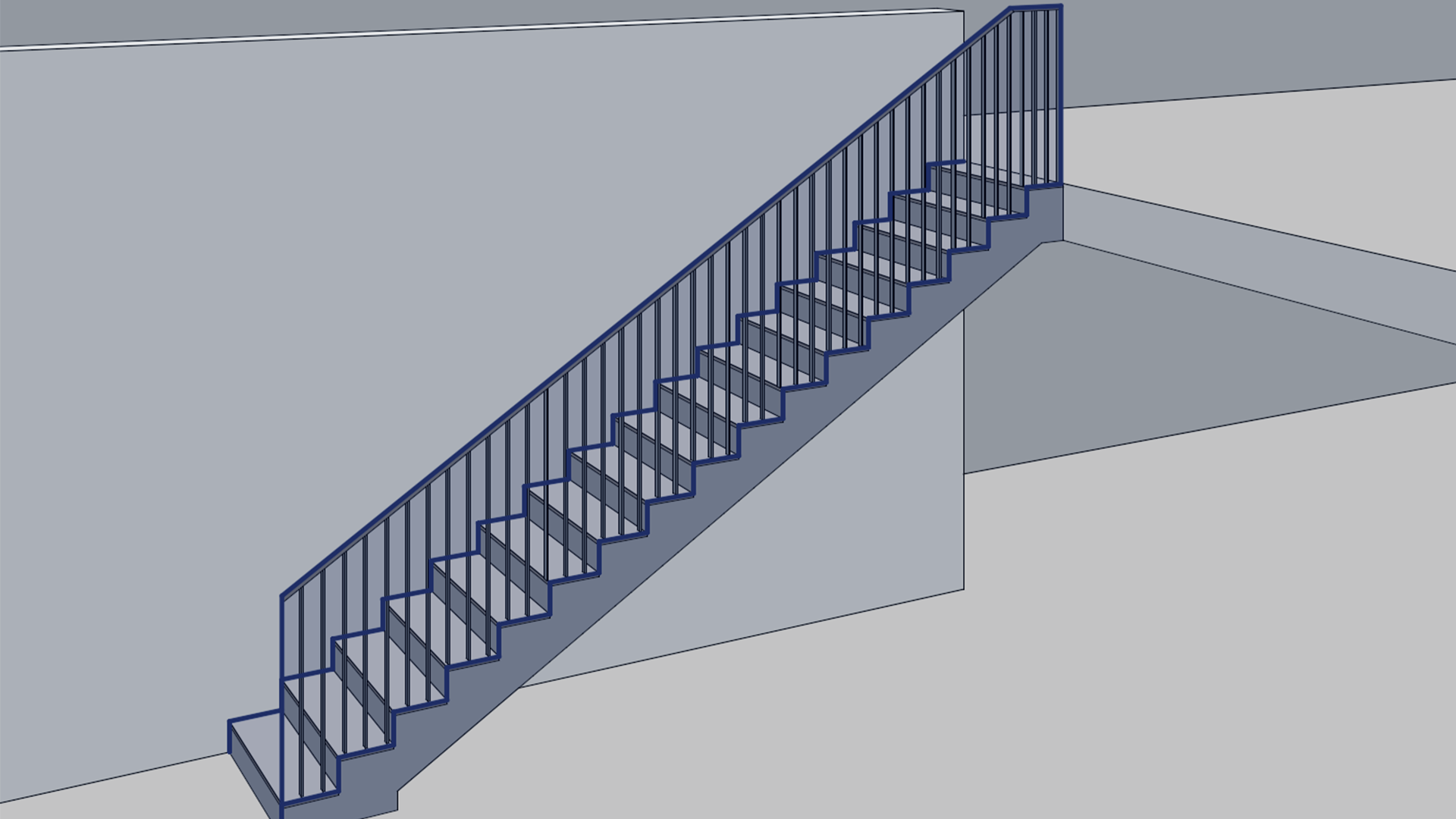 Geländer assoziativ platzieren